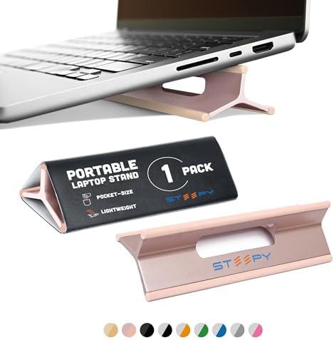 Steepy Portable Laptop Stand for Desk – Adjustable Height & Laptop Holder