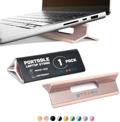 Steepy Portable Laptop Stand for Desk – Adjustable Height & Laptop Holder
