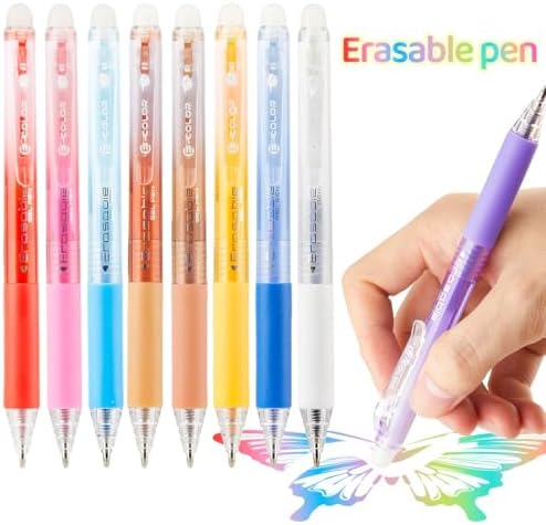 36 Colors Retractable Erasable Gel Pens Clicker,Fine Point 0.7mm Smooth Writing Pens,Cute Pens For Writing Journaling Taking Notes School Office Home.
