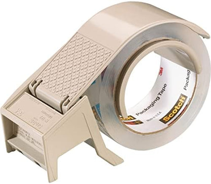 3M Scotch Box Sealing Tape Hand Dispenser H122, Gray, for 2" Tape