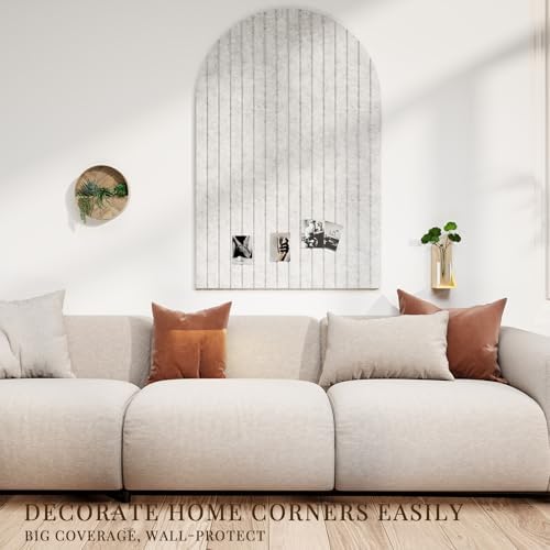 JBER Arched Cork Board Alternative 36" x 24", 6 Pack, Silver Gray