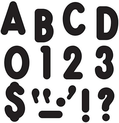 TREND Black 7-Inch Billboard Uppercase (EN/SP) Ready Letters, Bulletin Board Decor, 7-Inch, 105 Pieces