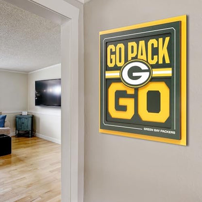 YouTheFan NFL Green Bay Packers Slogan Series 3D Wall Art