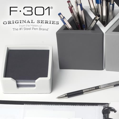 Zebra Pen STEEL F-301 Retractable Ballpoint Pen, Black Ink, 0.7mm, 4-Pack