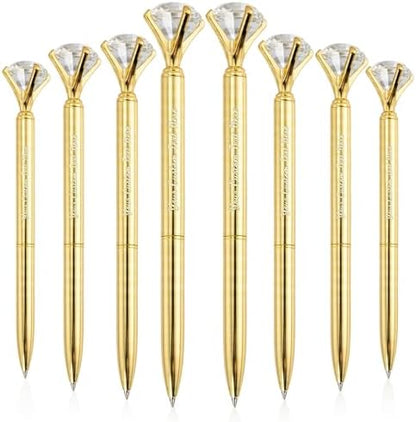 HISHER 20 Pack Custom Crystal Ballpoint Pens Smooth ABS Plastic Twist Pen