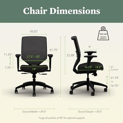 HON Solve Ergonomic Office Chair, Lumbar Support, Desk Chair, Ruby