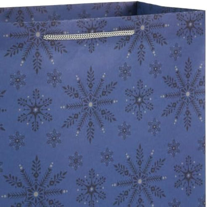 Hallmark Assorted Christmas Gift Bags Bulk - Snowflake, Tree, Snowman, Plaid (18 Gift Bags: 5 Small 5", 4 Medium 8", 4 Large 11", 3 XL 14", 2 Bottle Bags) for Holiday Parties, Hanukkah, Weddings
