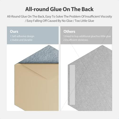 12 Pack Hexagon Acoustic Panels Self Adhesive Sound Proof Foam(Blue Gray)