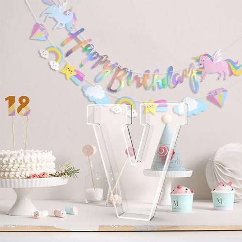 11" Acrylic Letter Charcuterie Tray,Fillable Alphabet & Number Box(Letter V)