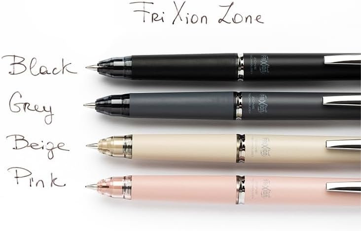 PILOT - Frixion Ball Zone Pink in Gift box - Premium erasable retractable pen with thermosensitive ink - Refillable and ergonomic roller pen - Black ink - Medium tip