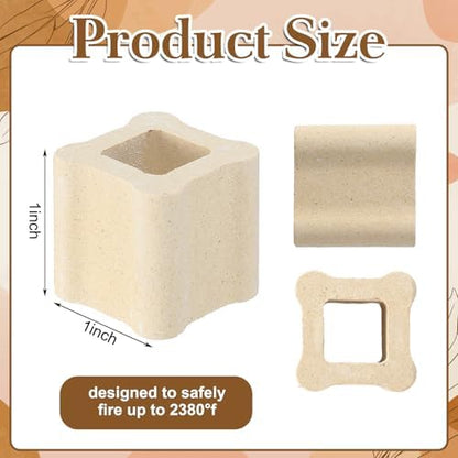 Nuanchu 8 Pack Kiln Post High Alumina Kiln Posts, 1 x 1 Inch