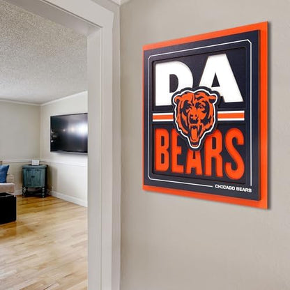 YouTheFan NFL Chicago Bears Slogan Series 3D Wall Art