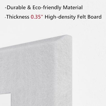 Neatsure Large Cork Board for Wall, 36" x 24" White Bulletin Board with Pushpins, 6 Panels Felt Tiles Tack Push Pin Board for Office