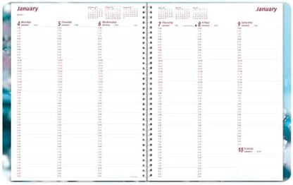 Brownline® 2027 Essential Weekly Planner, Appointment Book, 12 Months, January to December, Twin-Wire Binding, 11" x 8.5", Cherry Blossoms (CB950G.03)