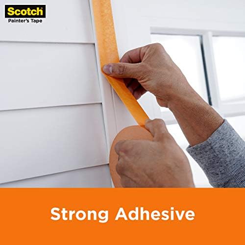 Scotch Heavy Duty Painter's Tape, 3 Rolls, 1.88 in x 60.1 yd, for Use On Vinyl, Carpet, Metal, & Plastic, Indoor & Outdoor Masking Tape, Bonds Aggressively, 3-Day Clean Removal (2020+-48EP3)