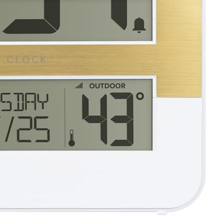 La Crosse Technology L73859 Two-Tone Atomic Digital Clock with Temperature