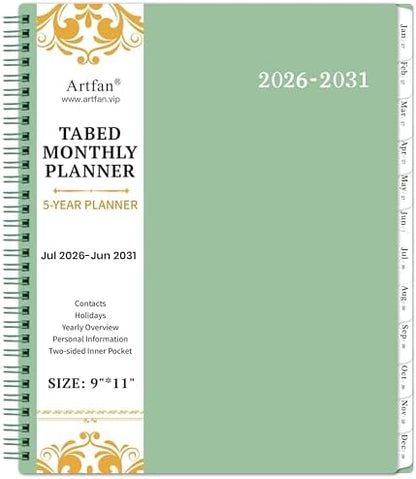 2026-2031 Monthly Planner/Monthly Calendar - 5 Year monthly Planner