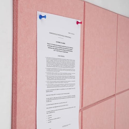 48" x 36" Large Felt Bulletin Board & Cork Board Alternative, Pink