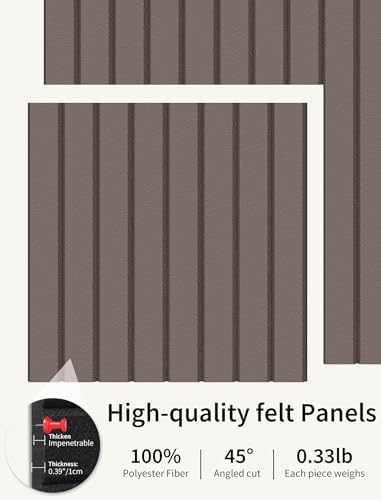 48" x 48" Cork Board Alternative, 16 Pack Felt Bulletin Board Tiles with 30 Adhesive Tabs Wall Push Pin Board for Office Classroom Bedroom Decor