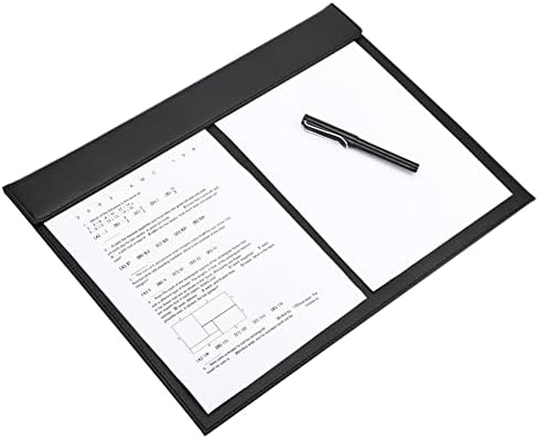 KINGFOM 18''x14'' Large Rectangle A3 Desk Writing & Drawing Desk Pad &Board Table Protector Mat with Paper Clip on Top Black