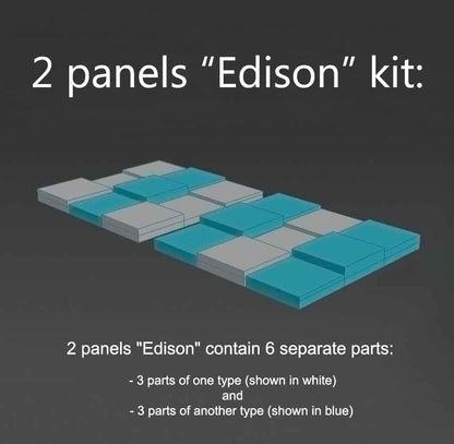 2 PACK — Acoustic Soundproofing Diffusion Panel | Acoustic Treatment for Recording Studio Home Office Podcast Living Room | Absorption - Reflection | Color Plates: (Nut, EDISON)