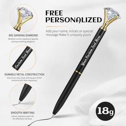 Custom Diamond Pens 20 Packs for Bridal Shower and Bridesmaid Gifts