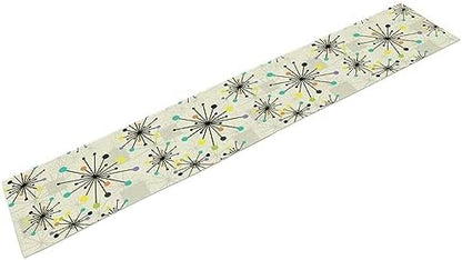 Mid Century Geometric Table Runner,Table Runners for Kitchen Dining Modern Tables Decor Decoration for Kitchen Family Dinner Table Holiday Party Farmhouse 13 x 60 Inch