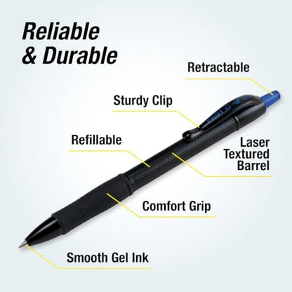 PILOT G2 Edge Blue Pens, 12ct box, Fine Point 0.7 mm