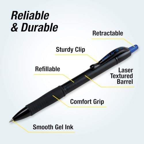 PILOT G2 Edge Blue, Premium Gel Roller Pens, 8ct box, Fine Point 0.7 mm