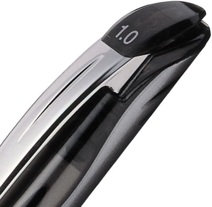 Pentel ENER-GEL Deluxe Liquid Gel Pen, Bold Line, Metal Tip, Black Ink, Box of 12 (BL60-A)