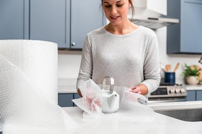 Duck Brand Small Bubble Cushioning Wrap for Fragile Moving & Shipping - 175 ft Packing Wrap for Extra Protection in Boxes & Mailers - Clear Roll, Moving Supplies, Perforated Every 12 in