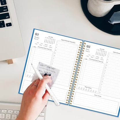 Daily Planner 2026-2027 - July 2026 to June 2027, 7" x 10", Blue