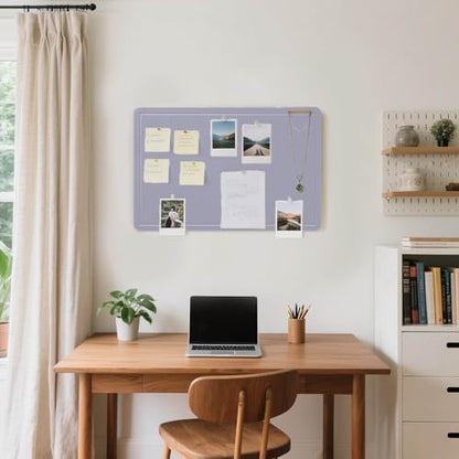 Felt Bulletin Board 24x18 inches, Decorative Pin Board for Home & Office