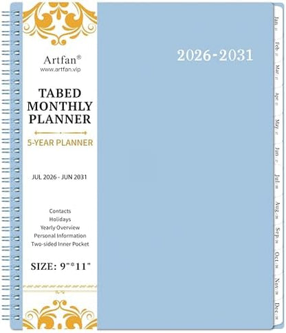 2026-2031 Monthly Planner/Calendar - 5 Year Planner