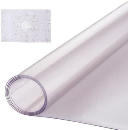 VEVOR Plastic Table Cover, 24 x 48 Inch 1.5 mm Thick Frosted PVC Desk Mat Protector, Waterproof & Easy Cleaning Desk Pad Tablecloth, for Office, Dresser, Dining Room,Night Stand