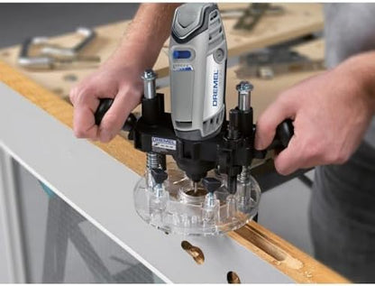Dremel 335-01 Rotary Tool Plunge Router Attachment, Compact & Lightweight for Light-Duty Routing Projects, Perfect for Woodworking & Inlay Work, Black Medium