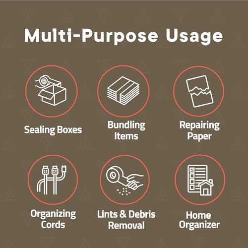 Clear Packing Tape Heavy Duty 48 Rolls, 1.7mil Thickness, Strong Adhesive for Shipping, Moving & Packaging, 1.88" Wide x 60 Yards Per Roll, Smooth Unroll, Clear Finish, Fits Standard Dispensers
