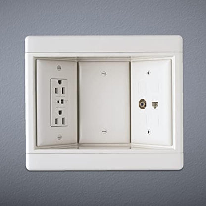 Legrand Pass & Seymour TV3LVKITWCC2 3 Gang Recessed TV Box with Low Voltage Kit, White (1 Count)