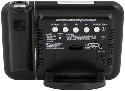 La Crosse Technology 616-1412 Projection Alarm Clock with Indoor Temperature