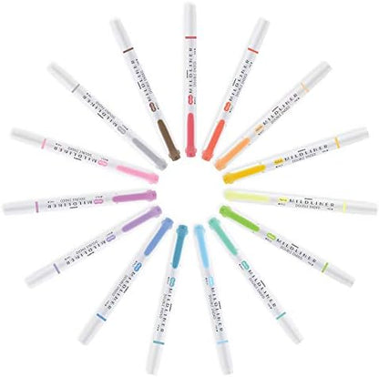 Zebra Pen MILDLINER No Bleed Highlighter, Green Color, Dual Tip, 12-Pack