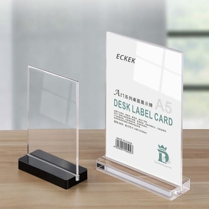 Acrylic Sign Holder (Black Horizontal A4 297×210mm/11.69×8.27 inches)