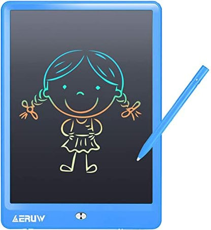 LCD Writing Tablet Colorful 10 Inch Electronic Graphics Doodle Board eWriter Drawing Pad with Memory Lock Kids & Adults Home School Office Handwriting Tablet Gifts(Blue)