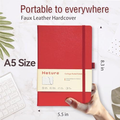 Heture 8 Pack Lined Journal Notebooks, A5 Hardcover Notebooks