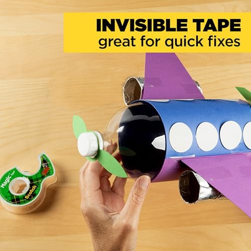 Scotch Magic Tape, Invisible, 3 Rolls