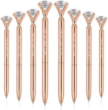 HISHER 20 Pack Custom Crystal Ballpoint Pens Smooth ABS Plastic Twist Pen