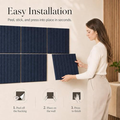 Stripe Felt Bulletin Board Tiles, Cork Board Alternative 48 x 36 in