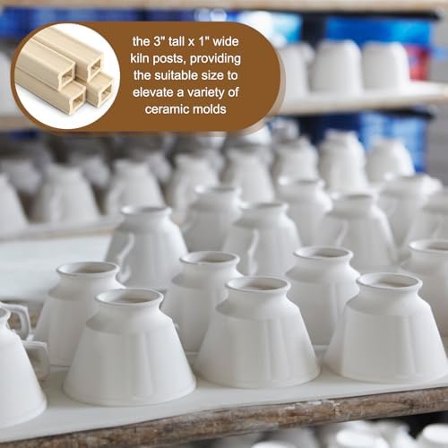 Nuanchu 4 Pack Kiln Post High Alumina Kiln Posts, 3 x 1 Inch