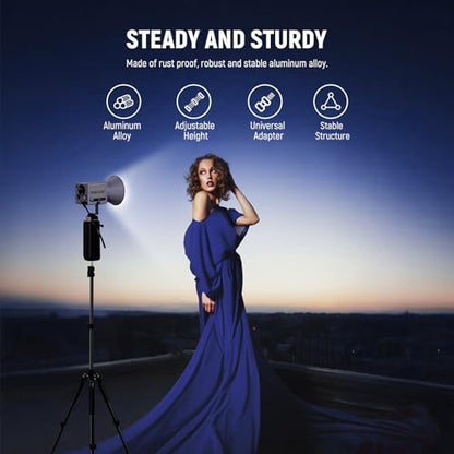 NEEWER Photography Light Stand, 1.5-6.4ft/47-195cm Reversible Aluminum