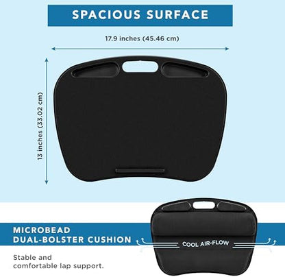 LAPGEAR MyDesk Lap Desk – Black, 12-Pack, Fits 15.6” Laptops