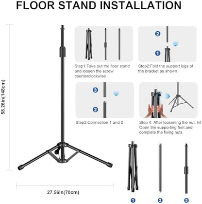 Aokeo Studio Recording Microphone Isolation Shield with Pop Filter & Tripod Stand,High Density Absorbent Foam to Filter Vocal,Foldable Sound Shield for Blue Yeti and Condenser Microphones